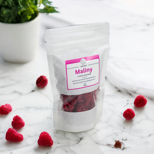 Maliny lyofilizované
